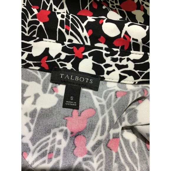 Talbots Black White Ruffle Midi Dress Size S - Picture 6 of 7